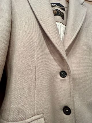 Abrigo Zara Manteco Beige claro
