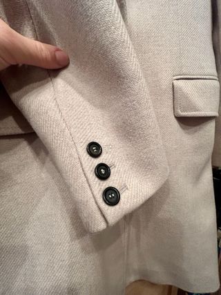 Abrigo Zara Manteco Beige claro