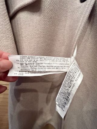 Abrigo Zara Manteco Beige claro