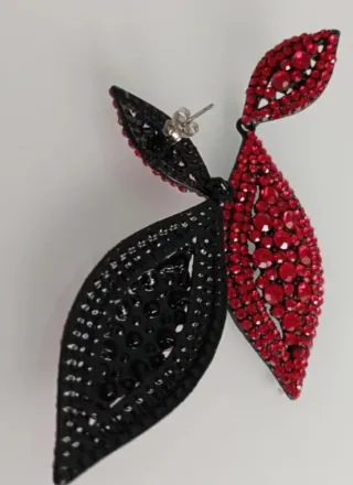 Traje de flamenca azul con lunares blancos