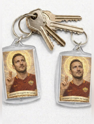 Portachiavi Totti Proteggimi dai Laziali