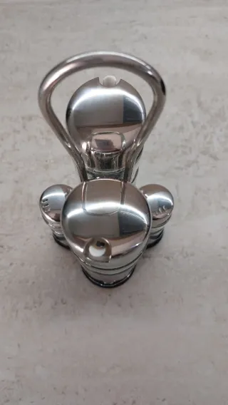 Set Condimento Vetro Acciaio