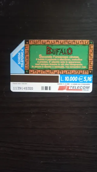 Carta Telefonica Telecom Bufalo