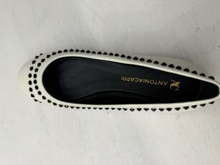 Ballerine vernice strass panna