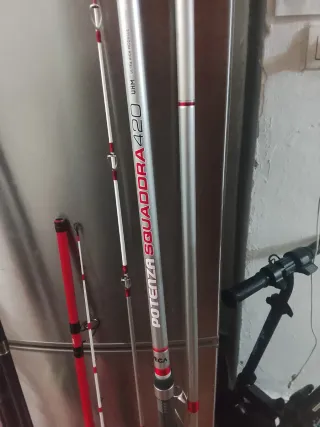 Lote cañas de pesca i carretes ACEPTO CAMBIO