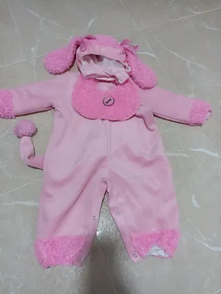 Disfraz Caniche Rosa Bebé