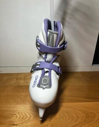 Patines de hielo Oxelo blancos y morados