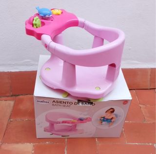 Asiento de baño para bebé rosa