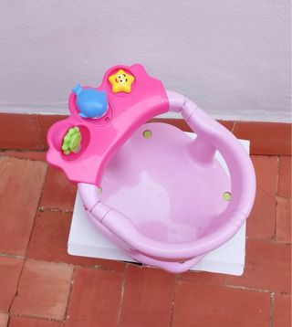 Asiento de baño para bebé rosa