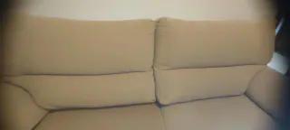 Sofá de 3 plazas en tela beige