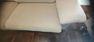 Sofá de 3 plazas en tela beige