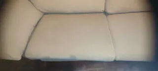 Sofá de 3 plazas en tela beige