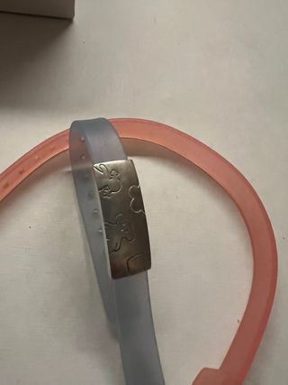 Pulsera Tous Plata y Silicona Rosa y azul