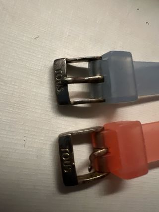 Pulsera Tous Plata y Silicona Rosa y azul