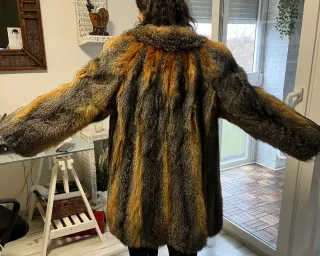 Abrigo de piel de zorro