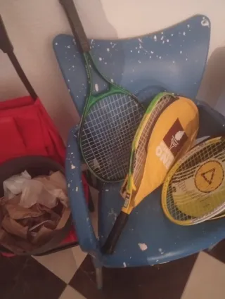 Raquetas de tenis amarillas