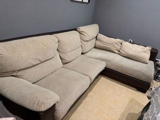 Sofá Ch modular tela y piel