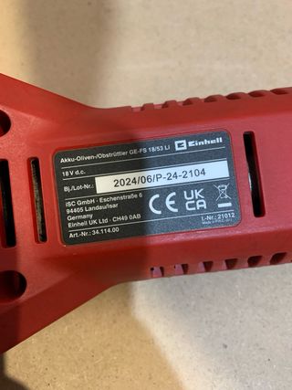 Vareador Aceitunas Einhell GE-FS 18/53 Li - Solo