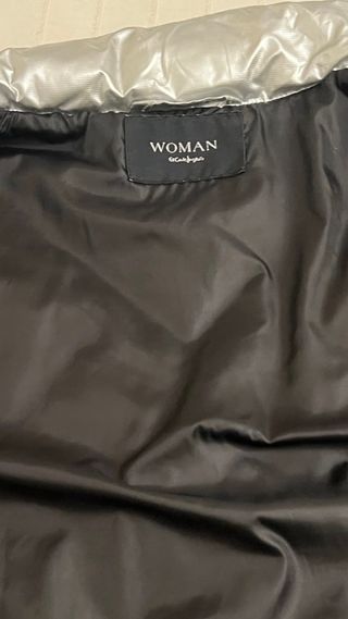 Cazadora plateada acolchada talla M