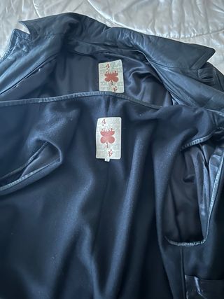 Chaquetón Piel Saga Ibañez Talla 52 Negro