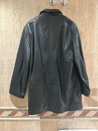 Chaquetón Piel Saga Ibañez Talla 52 Negro