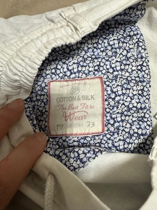 Pantaloni uomo lino bianchi tg. M