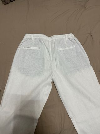 Pantaloni uomo lino bianchi tg. M
