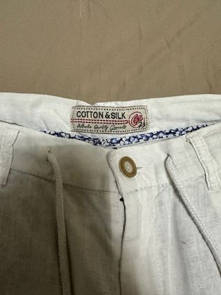 Pantaloni uomo lino bianchi tg. M