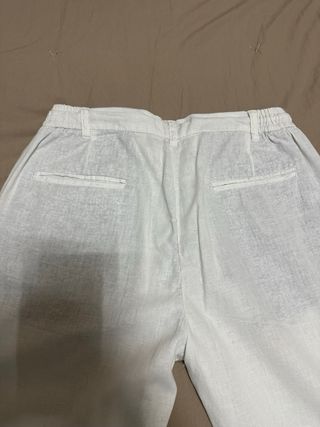 Pantaloni uomo lino bianchi tg. M