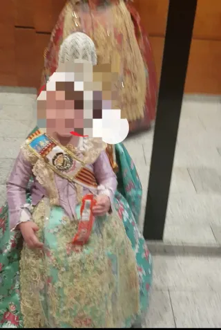 Vendo Traje Fallera Niña 3/4 años Lila/Verde