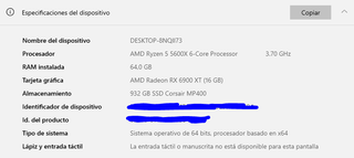 PC Gaming Mini Ryzen 5 5600X + RX 6900 XT
