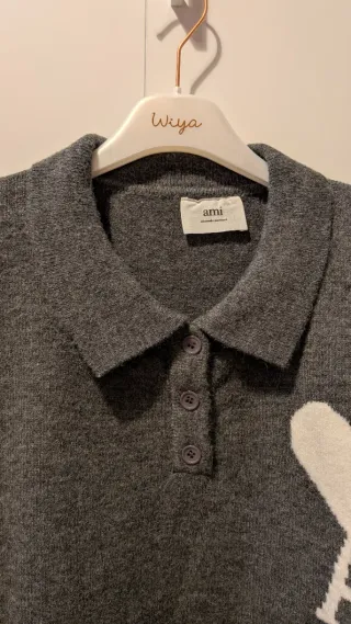 Jersey Ami Paris Gris Corazón 'A'