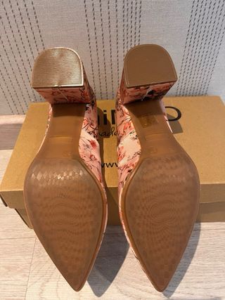 Zapatos y Bolso Mimao Florales Raso