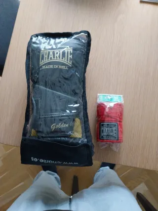 Guantes Boxeo Charlie Negros Talla L/XL