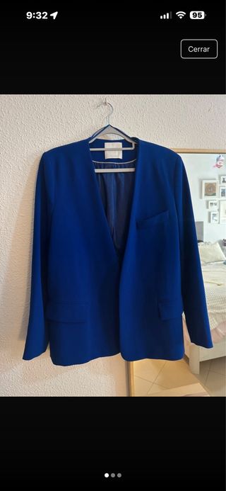 Americana Mango Azul Talla S