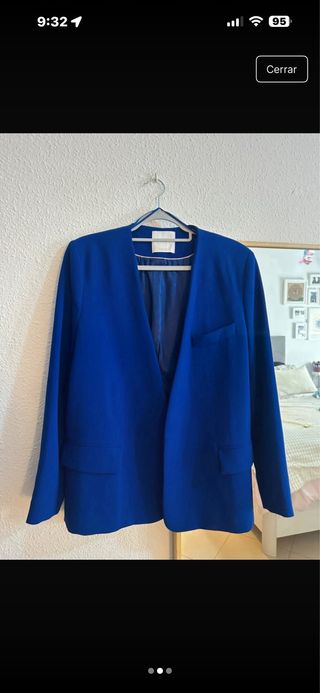 Americana Mango Azul Talla S