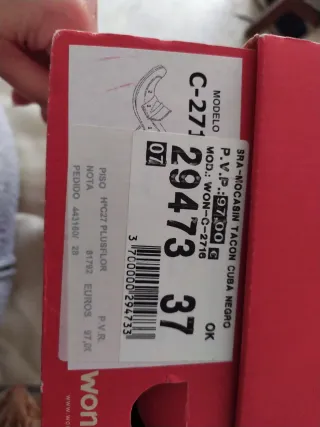 Zapatos Wonders negro