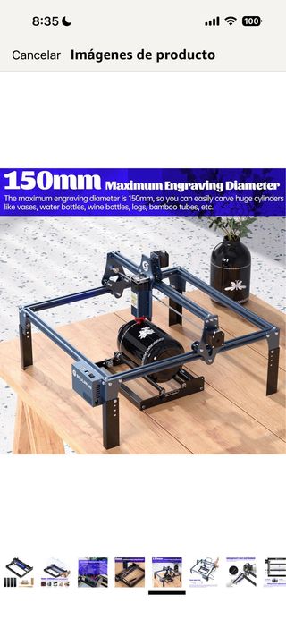 SCULPFUN Rodillo Grabador Láser Giratorio