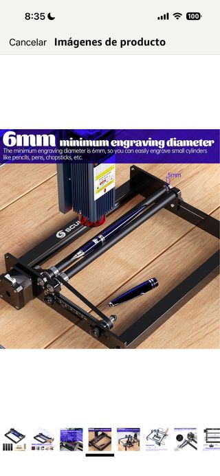 SCULPFUN Rodillo Grabador Láser Giratorio