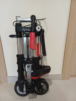 Bicicleta portátil con mochila