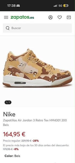 Jordan 3 Camuflaje Beige/Marrón