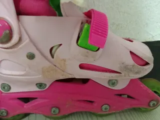 Patines Infantiles Ajustables Rosa y Verde