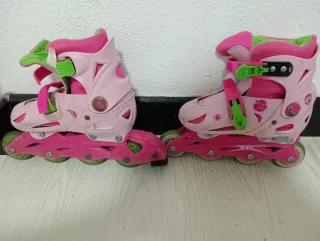 Patines Infantiles Ajustables Rosa y Verde