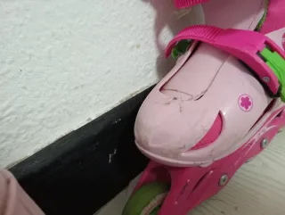 Patines Infantiles Ajustables Rosa y Verde