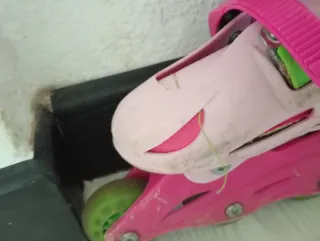 Patines Infantiles Ajustables Rosa y Verde