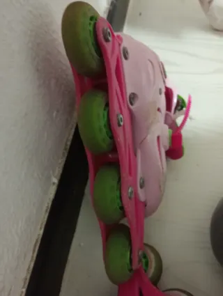 Patines Infantiles Ajustables Rosa y Verde