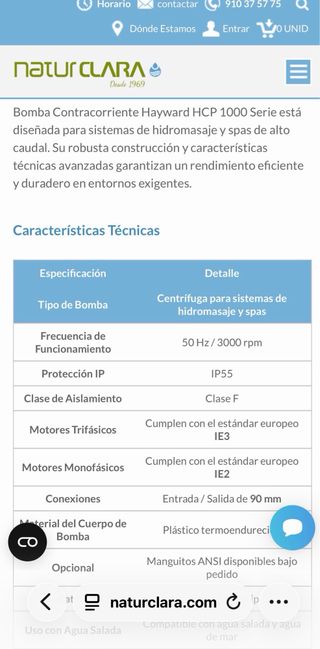 Bomba Piscina HCP10301E Hayward