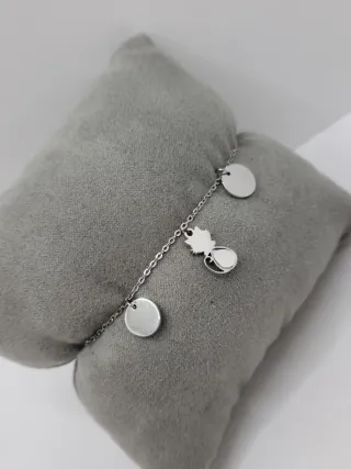 Pulsera gato acero quirúrgico nacar