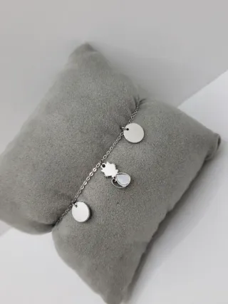 Pulsera gato acero quirúrgico nacar