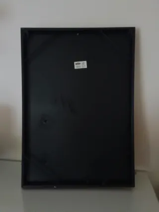 Violín en cuadro metálico